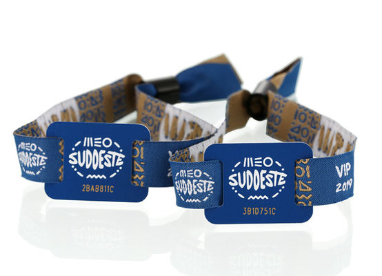 Pulsera de RFID inteligente desechable con chip de tela Pulseras NFC para eventos y festivales