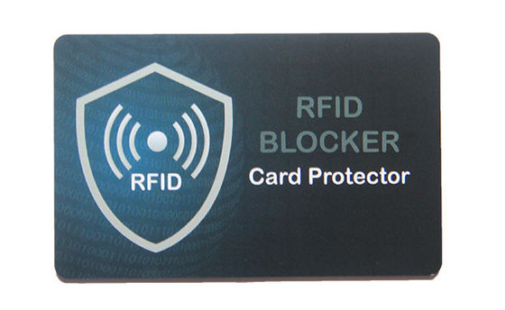 0.84-0.86mm gruesa tarjeta de protección NCF PVC, tarjeta de bloqueo RFID NFC con escudo de señal