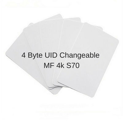 UID Cambiable 4 bytes Tarjeta RFID pasiva, Tarjeta de control de acceso RFID de PVC ISO14443A