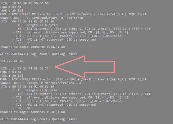 ISO14443A Uid Tarjeta inteligente RFID cambiable de 13.56 MHz de control de acceso Tarjeta de PVC