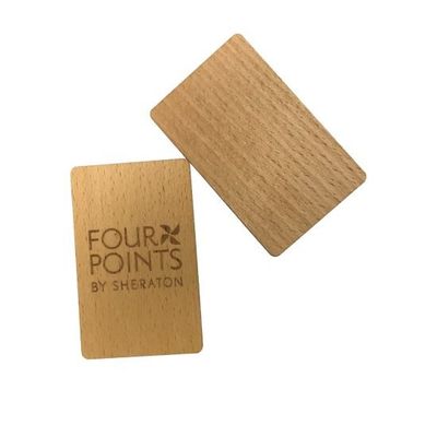 Puerta de hotel de madera Tarjetas clave RFID espesor de 1,2 mm programable frecuencia de 13,56 MHz
