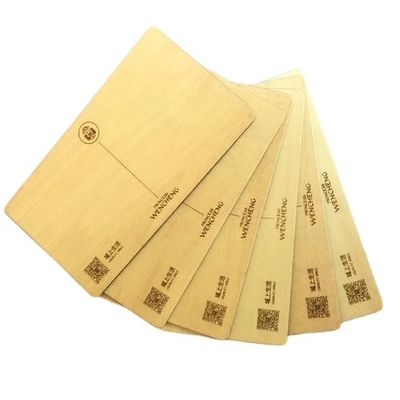 Puerta de hotel de madera Tarjetas clave RFID espesor de 1,2 mm programable frecuencia de 13,56 MHz