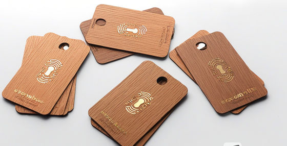 Tarjetas de llave de madera de RFID 86x54mm 1.1-1.2mm espesor personalizable