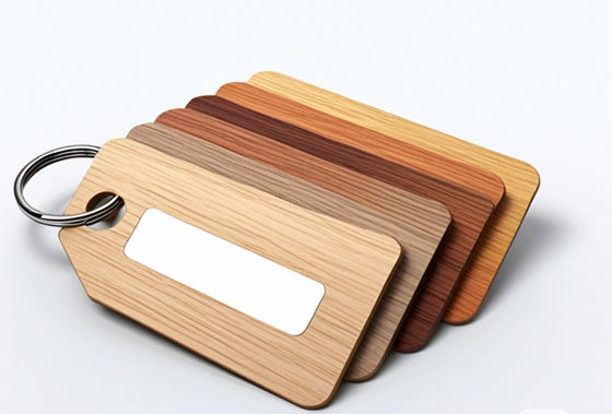 Tarjetas de llave de madera de RFID 86x54mm 1.1-1.2mm espesor personalizable