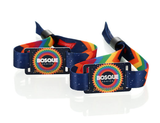 Tejido personalizado NFC RFID Festival Brazalete Muñeca para control de acceso de distancia social