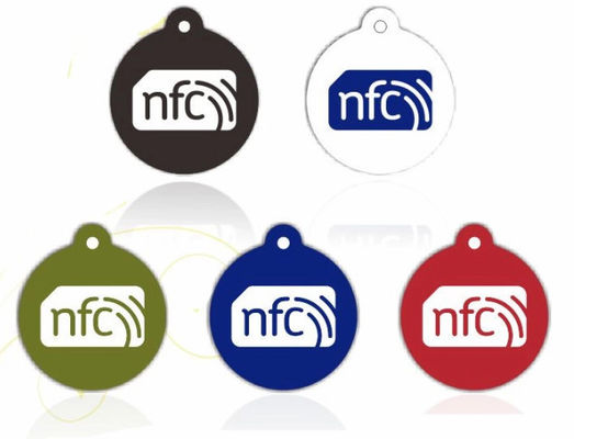 Tamaño personalizado Etiqueta de pegatina NFC epoxi 213 215 Chip Key Ring para teléfono