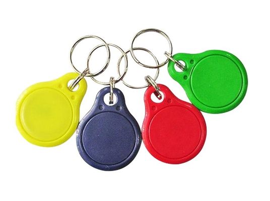 Material ABS 13.56 Mhz RFID Key Fob Tag HF RFID Key Fob para la gestión de la cadena