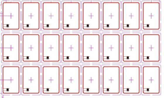 Tamaño personalizado Tarjeta RFID Inlay Prelam HF Tarjeta inteligente sin contacto 13.56MHZ