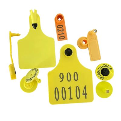 70x80mm 104x74mm UHF etiquetas auriculares de RFID para animales Material TPU para el monitoreo de ganado